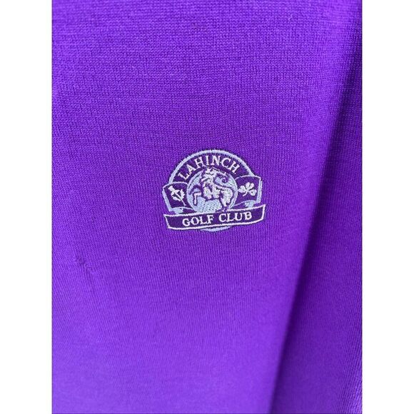 Glenbrae Wool 1/4 Zip Sweater Lahinch Golf Club Purple Long Sleeve Men’s Large - Picture 5 of 9